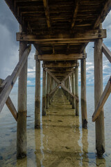 Stunning long jetty, Maui Bay Park, Viti Levu, Fiji