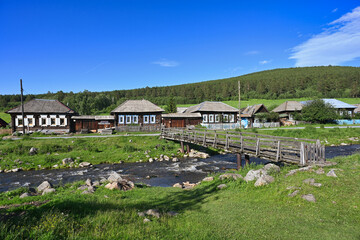 Wooden rural houses of Tuluk village