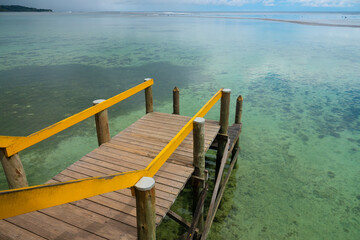 Stunning long jetty, Maui Bay Park, Viti Levu, Fiji