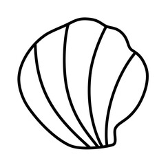 Seashell outline icon