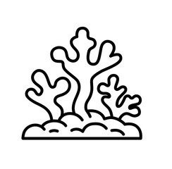 Coral reefs outline icon