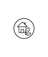 eco home icon, vector best line icon.