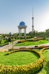 Scenic rotunda at the Memorial Shakhidlar Hotirasi complex