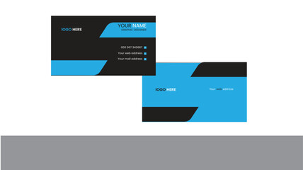 Double-sided creative business card template. Portrait and landscape orientation. Horizontal and vertical layout. Vector illustration.