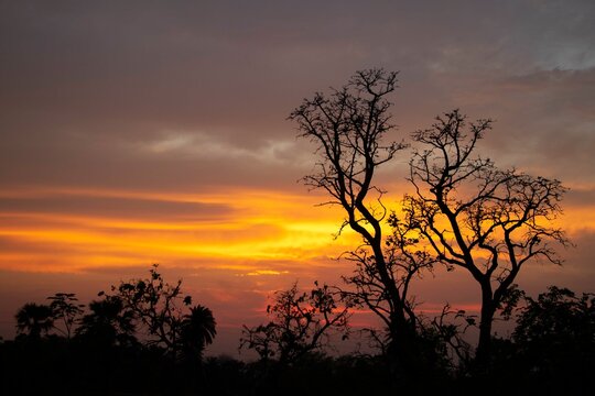 In the afternoon the sun sets