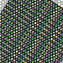 The color texture consists of a dense set of circles with smaller ones inside.