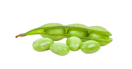 green soybeans on transparent png