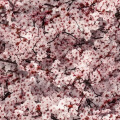 Seamless Pattern Yoshino Cherry Blossom