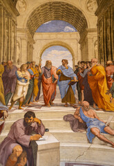 The School of Athens in Rome Italy