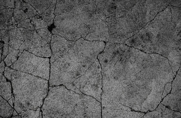 Old cement floor with crack in vintage style