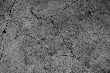 Old cement floor with crack in vintage style