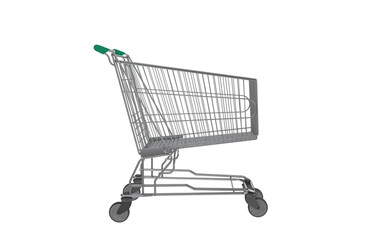 shopping cart isolated on white © Pikpexel