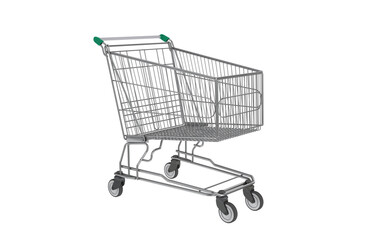 shopping cart isolated on white