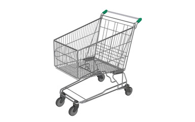 shopping cart isolated on white