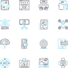 Natural traffic linear icons set. Flow, Environment, Organic, Ecology, Sustainability, Habitat, Wildlife line vector and concept signs. Biodiversity,Nature,Ecosystem outline illustrations