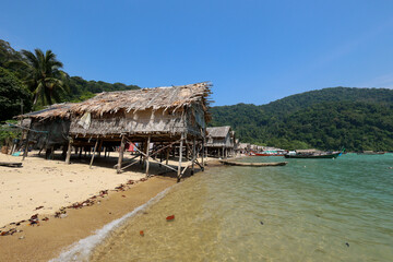 site of the house in Morken Village, Surin Islands, Thailand