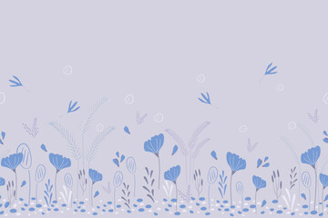 Cute flowers vector illustrations background banner with copy space designs for Valentine wedding wallpaper notebook cover plain top background