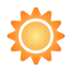 A cartoon sun in a beach summer theme, PNG transparent background, Sticker illustration
