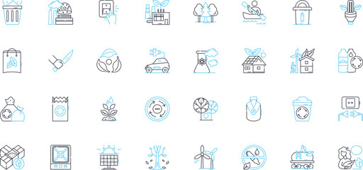 Tidy house linear icons set. Cleanliness , Organization , Declutter , Minimalism , Neatness , Hygiene , Home line vector and concept signs. Orderliness ,Spick-and-span ,Methodical outline