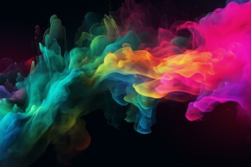 Illustration of colorful abstract gradient wallpaper header. Generative AI