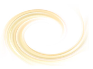 Vector yellow background of swirling creamy texture