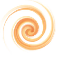 Vector light orange background of swirling texture