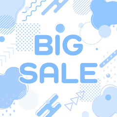 背景イラスト_メンフィス_青