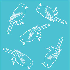 seamless pattern with birds