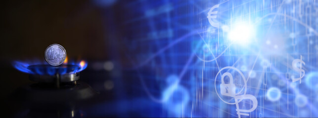 Sanctions on Russian gas. The cost of gas, the euro crisis. 100 euros on a gas burner.