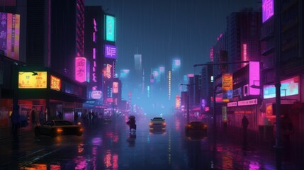 futuristic asian city, generative ai