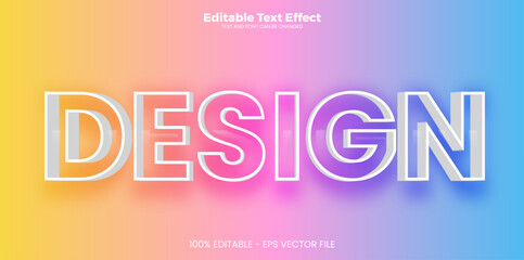 Design editable text effect in modern trend style