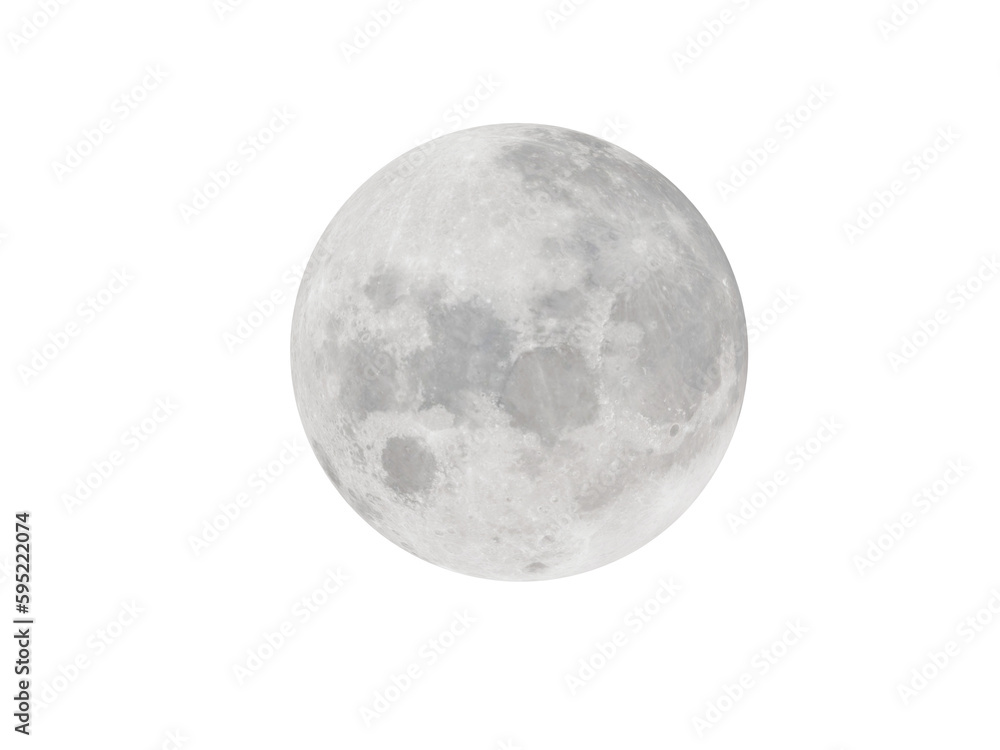 Canvas Prints full moon with an astronomical telescope.
