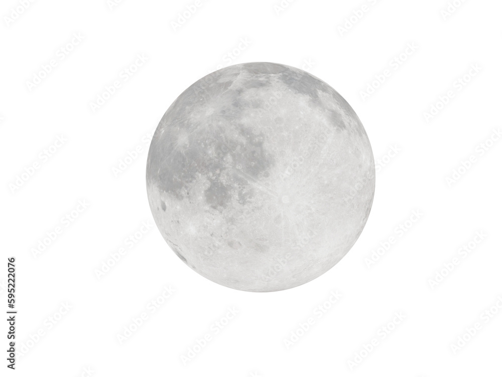 Wall mural the super moon seen with a telescope at night.