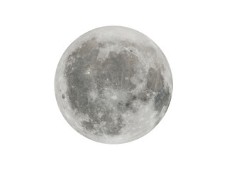 Look at the full, round moon in the night sky.