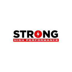 creative strong power lettering typhography logo design