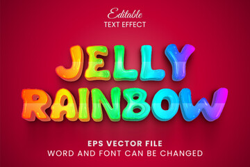 Raibow jelly 3d text effect