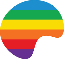 Colorful Rainbow blob abstract organic shape seamless pattern illustration. Trendy primary colored background with multiple colored Blobs.