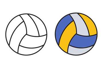 Fototapeta premium Volleyball icon. Ball line vector ilustration.