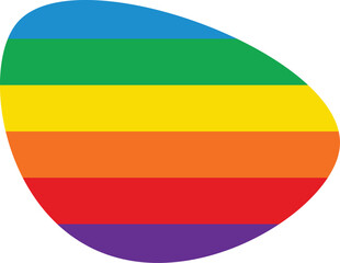 Colorful Rainbow blob abstract organic shape seamless pattern illustration. Trendy primary colored background with multiple colored Blobs.