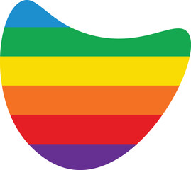 Colorful Rainbow blob abstract organic shape seamless pattern illustration. Trendy primary colored background with multiple colored Blobs.