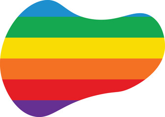 Colorful Rainbow blob abstract organic shape seamless pattern illustration. Trendy primary colored background with multiple colored Blobs.