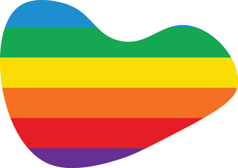 Colorful Rainbow blob abstract organic shape seamless pattern illustration. Trendy primary colored background with multiple colored Blobs.