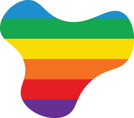 Colorful Rainbow blob abstract organic shape seamless pattern illustration. Trendy primary colored background with multiple colored Blobs.