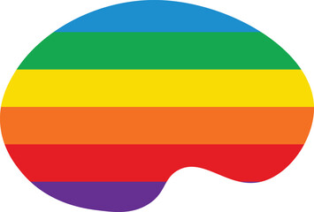 Colorful Rainbow blob abstract organic shape seamless pattern illustration. Trendy primary colored background with multiple colored Blobs.