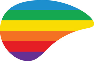 Colorful Rainbow blob abstract organic shape seamless pattern illustration. Trendy primary colored background with multiple colored Blobs.