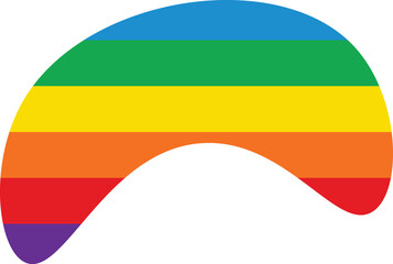 Colorful Rainbow blob abstract organic shape seamless pattern illustration. Trendy primary colored background with multiple colored Blobs.