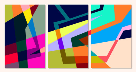Vector colorful geometric abstract background for summer banner
