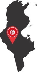 Tunisia pin map location 2023042252