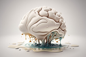 Abstrakcyjny kreatywny umysł, twórczy mózg, Abstract creative mind, creative brain - AI Generated - obrazy, fototapety, plakaty