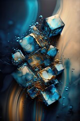 Abstract ink texture background made with generated ai